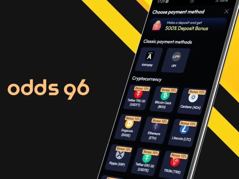 Deposit and Withdrawal Methods in Odds96 Betting App